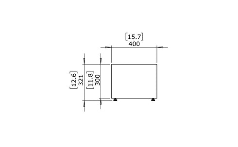 Blinde Design Bloc L2  Concrete Coffee Table - Bone Finish - BLD.1.T.BLC.L2.BO